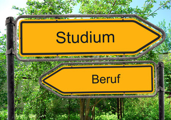 Strassenschild 40 - Studium