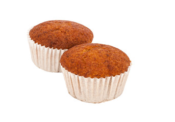 Thai Banana Cake Isolated On White, Clipping Paths