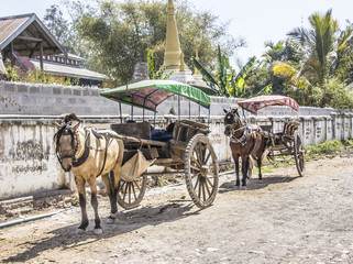 two horse carriages