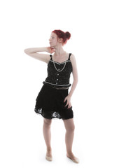 Young girl wearing black