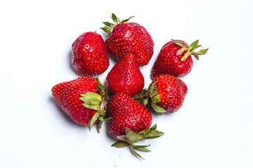 Fresh strawberries on the table, isolated 
