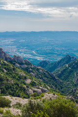Fototapeta na wymiar View of Montserrat mountains, Catalonia, Spain.