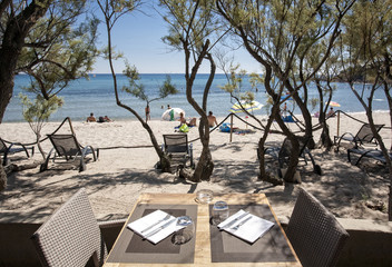 table on the sea