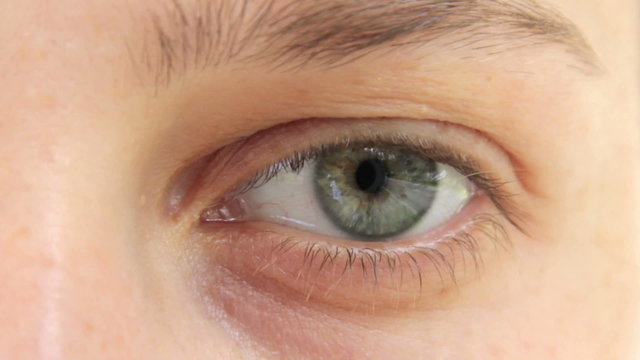 The eye of a young girl. Macro 