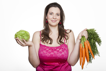 Kopfsalat oder Wurzeln