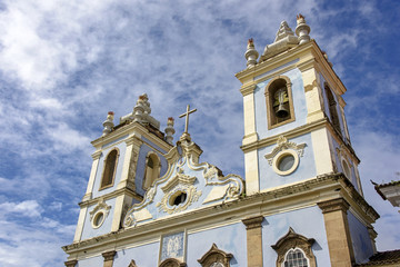 Historic church facade in Pelourinho, Bahia