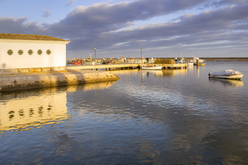 Ria Formosa natural conservation region, fishing port. Algarve