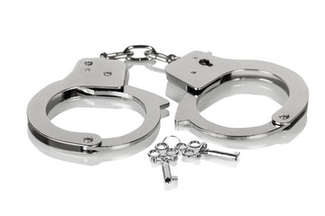 Handcuffs isolated in white