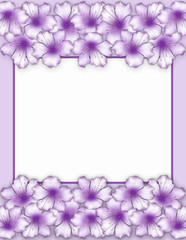 Flower frame. Floral border. Bouquet azalea flowers