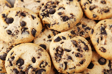 Chocolate chip cookies background