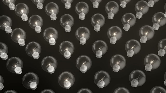 Buld 3D Animation Formation Visual Gold Natural