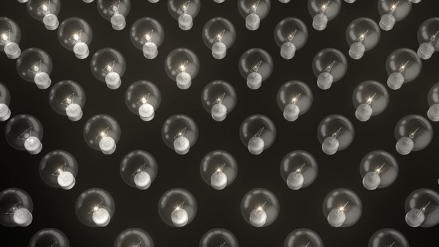 Buld 3D Animation Formation Visual Gold Natural