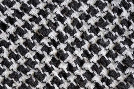 Arabic black and white cloth fabric pattern