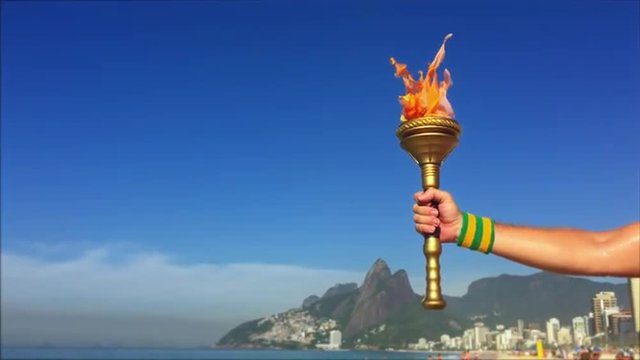 Hand Holding Sport Torch Rio de Janeiro