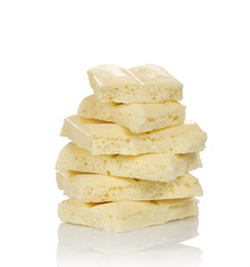 Slices of white chocolate