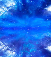 Fototapeta na wymiar abstract blue background starry sky