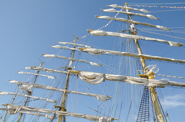 Sails on the masts