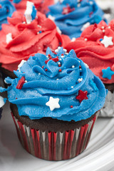 Patriotic Chocolate Cupcakes