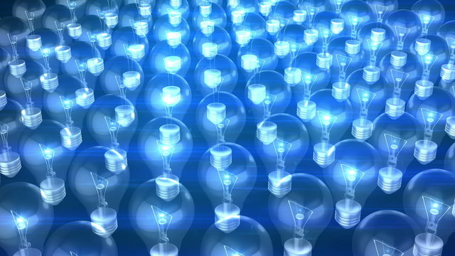 Buld 3D Animation Formation Visual Blue