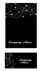 Abstract Luxury Black Diamond Business Card Vector Illustration