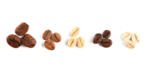 Coffee beans isolated on white