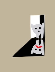 Cat cartoon, art vector design