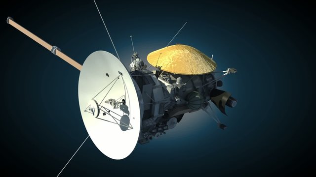 Unmanned spacecraft like the Cassini Huygens Saturn orbiter