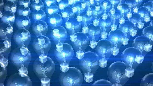 Buld 3D Animation Formation Visual Blue