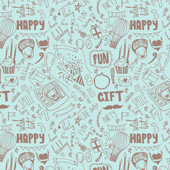Birthday seamless pattern. 