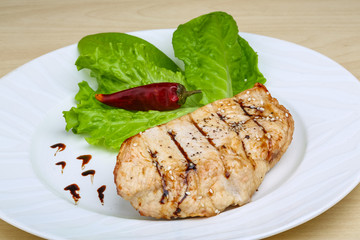 Grilled turkey steak