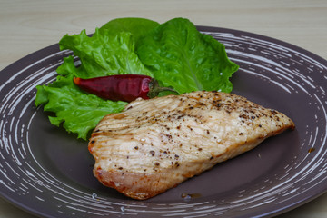 Grilled turkey steak
