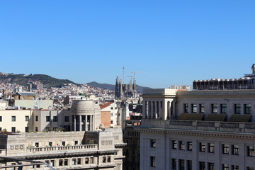 Fototapeta na wymiar Barcelona Panorama, Spain