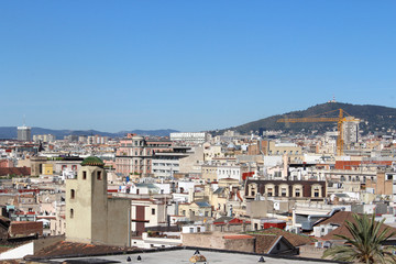 Fototapeta na wymiar Barcelona Panorama, Spain