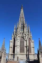 Fototapeta na wymiar Cathedral of the Holy Cross and Saint Eulalia of Barcelona, Spain