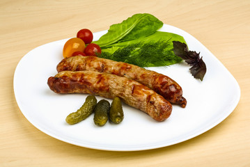 Grilled sausages