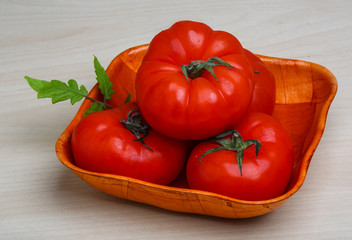 Tomato in the basket