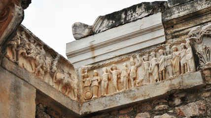 The frieze at Hadrian's Temple