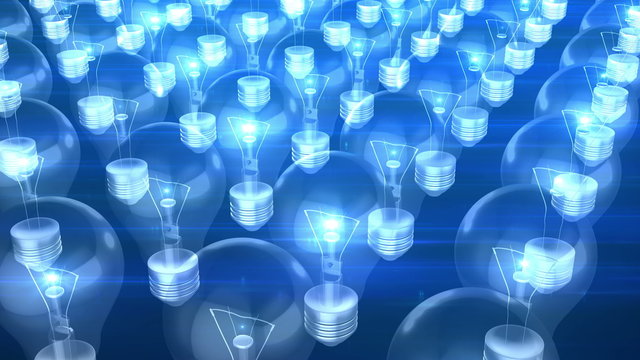 Buld 3D Animation Formation Visual Blue