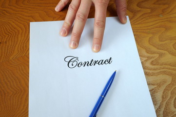 Contract on the desk