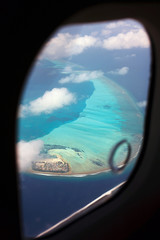Fototapeta premium View from a plane on island