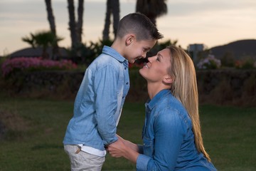 Fototapeta premium mother and son