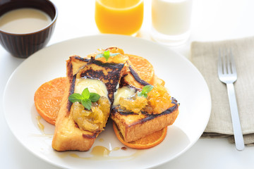 French toast with caramelized orange