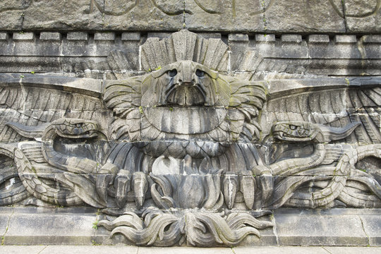 Reichsadler-relief am Deutschen Eck in Koblenz