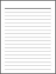 Lined notebook paper