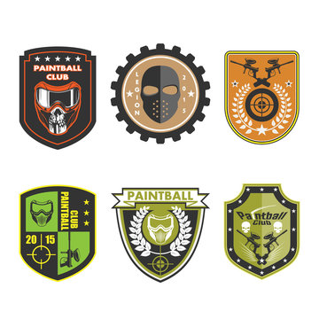 Paintball Team Logo Badge set