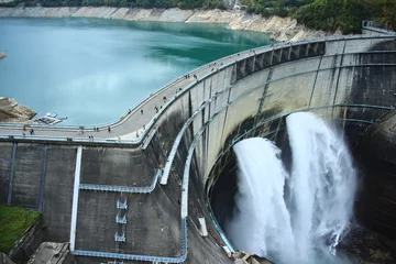 Muurstickers Dam Kurobe Dam