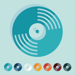 Flat design: vinyl record