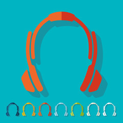 Flat design: headphones