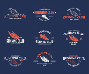 Running Club Logo, Labels Templates and Badges