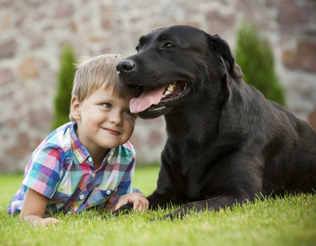 Boy With Dog